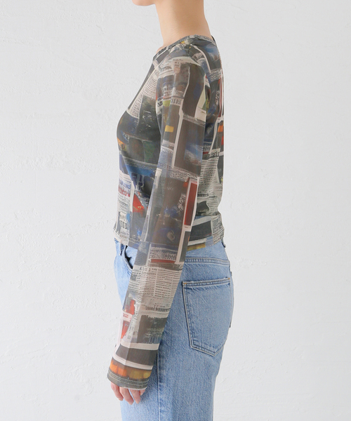 Oriens JOURNAL STANDARD(オリエンス ジャーナルスタンダード)の「《追加》プリントシアープルオーバー(Tシャツ/カットソー・レディース・ベージュ系その他・FREE)」の4枚目の写真