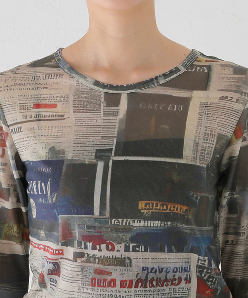 Oriens JOURNAL STANDARD(オリエンス ジャーナルスタンダード)の「《追加》プリントシアープルオーバー(Tシャツ/カットソー・レディース・ベージュ系その他・FREE)」の6枚目の写真