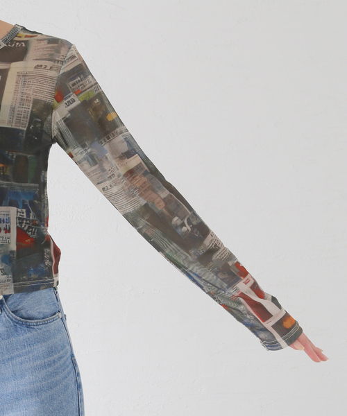 Oriens JOURNAL STANDARD(オリエンス ジャーナルスタンダード)の「《追加》プリントシアープルオーバー(Tシャツ/カットソー・レディース・ベージュ系その他・FREE)」の8枚目の写真