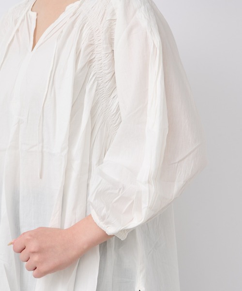 un dix cors（アンディコール）の「ギャザーブラウス（シャツ/ブラウス・レディース・オフホワイト/ブラック/ミント・FREE）」の18枚目の写真