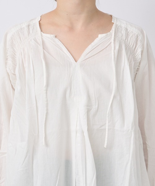 un dix cors（アンディコール）の「ギャザーブラウス（シャツ/ブラウス・レディース・オフホワイト/ブラック/ミント・FREE）」の16枚目の写真