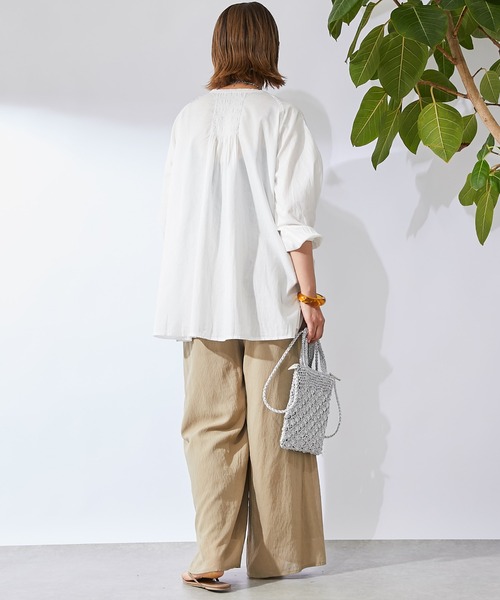 un dix cors（アンディコール）の「ギャザーブラウス（シャツ/ブラウス・レディース・オフホワイト/ブラック/ミント・FREE）」の11枚目の写真