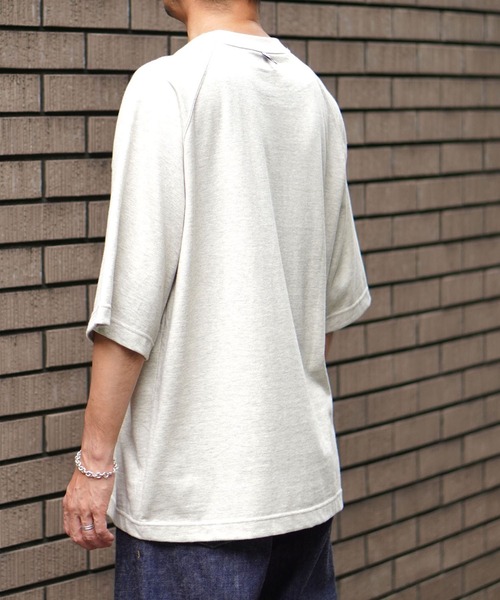 BROOKLYN OVERALL（ブルックリンオーバーオール）の「メランジ刺繍Ｔシャツ（Tシャツ/カットソー・メンズ・ベージュ/グレー・MEDIUM/LARGE/SMALL）」の9枚目の写真