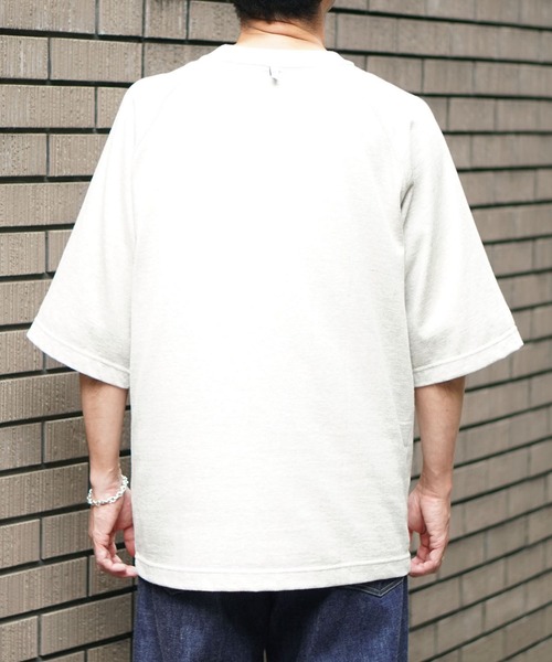 BROOKLYN OVERALL（ブルックリンオーバーオール）の「メランジ刺繍Ｔシャツ（Tシャツ/カットソー・メンズ・ベージュ/グレー・MEDIUM/LARGE/SMALL）」の8枚目の写真