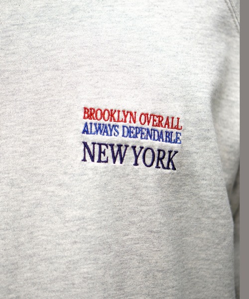 BROOKLYN OVERALL（ブルックリンオーバーオール）の「メランジ刺繍Ｔシャツ（Tシャツ/カットソー・メンズ・ベージュ/グレー・MEDIUM/LARGE/SMALL）」の6枚目の写真