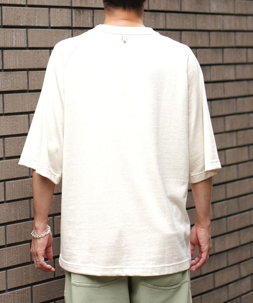 BROOKLYN OVERALL（ブルックリンオーバーオール）の「メランジ刺繍Ｔシャツ（Tシャツ/カットソー・メンズ・ベージュ/グレー・MEDIUM/LARGE/SMALL）」の19枚目の写真