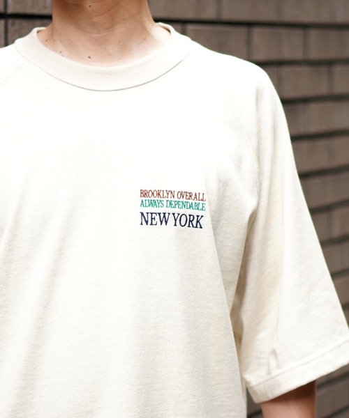 BROOKLYN OVERALL（ブルックリンオーバーオール）の「メランジ刺繍Ｔシャツ（Tシャツ/カットソー・メンズ・ベージュ/グレー・MEDIUM/LARGE/SMALL）」の18枚目の写真