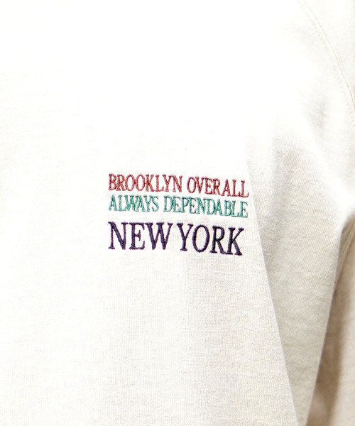 BROOKLYN OVERALL（ブルックリンオーバーオール）の「メランジ刺繍Ｔシャツ（Tシャツ/カットソー・メンズ・ベージュ/グレー・MEDIUM/LARGE/SMALL）」の17枚目の写真