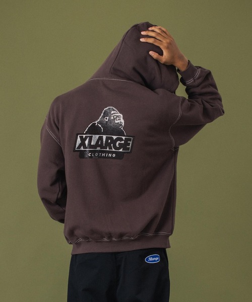 RHINESTONE OG ZIP HOODED SWEATSHIRT（パーカー）｜XLARGE