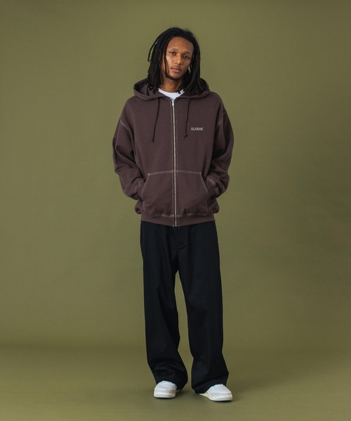 RHINESTONE OG ZIP HOODED SWEATSHIRT（パーカー）｜XLARGE