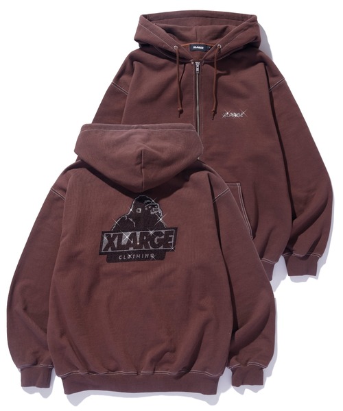 RHINESTONE OG ZIP HOODED SWEATSHIRT（パーカー）｜XLARGE