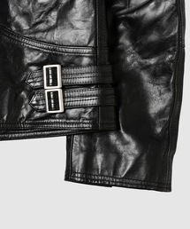 美品！Sasquatchfabrix . ライダース Sasquatchfabrix.】x blackmeans BATTLE LEATHER JACKET BLACK