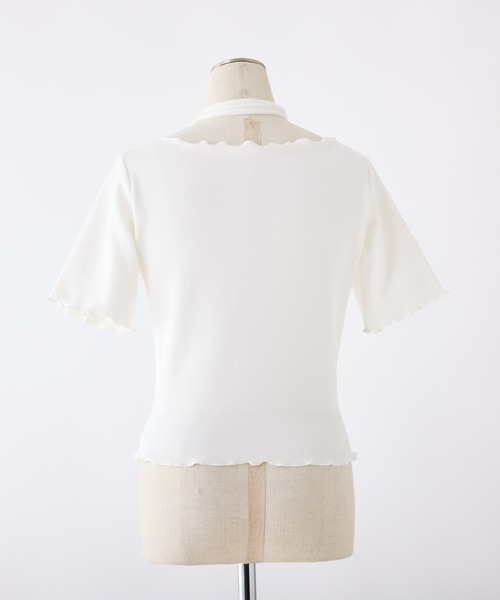 one after another NICE CLAUP（ワンアフターアナザーナイスクラップ）の「チョーカーセットラインストーンTシャツ【WEB限定色あり】（Tシャツ/カットソー・レディース・オフホワイト/ブラック系その他/杢グレー/ホワイト系その他2/ピンク/レッド/ホワイト系その他・FREE）」の17枚目の写真