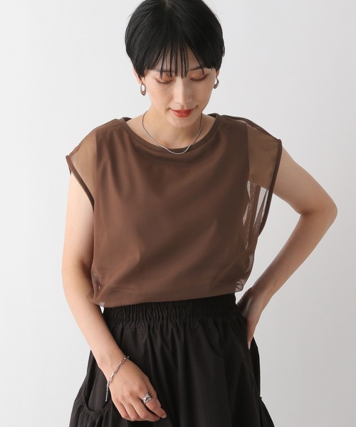 メルじゅい様 LEPSIM（レプシィム）の「チュールレイヤードノースリーブ