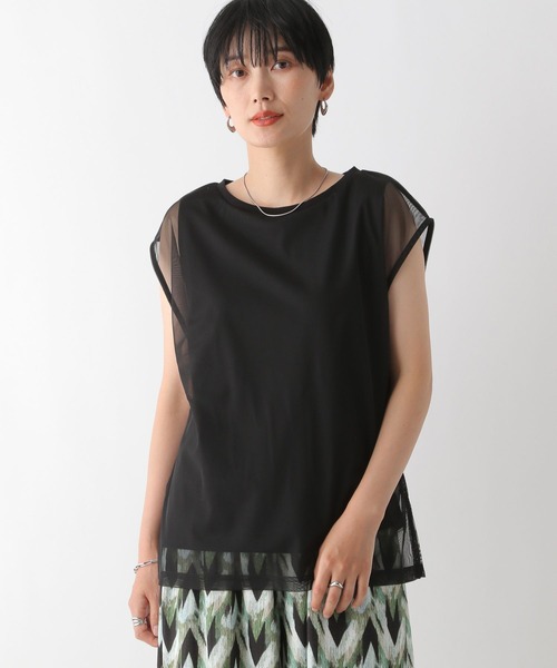 セール】チュールレイヤードノースリーブ 132391（Tシャツ