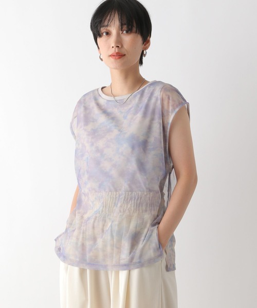 LEPSIM（レプシィム）の「チュールレイヤードノースリーブ　132391（Tシャツ/カットソー・レディース・ブラウン/ブルー/ブラック・FREE）」の15枚目の写真