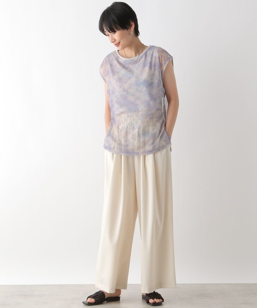 LEPSIM（レプシィム）の「チュールレイヤードノースリーブ　132391（Tシャツ/カットソー・レディース・ブラウン/ブルー/ブラック・FREE）」の17枚目の写真