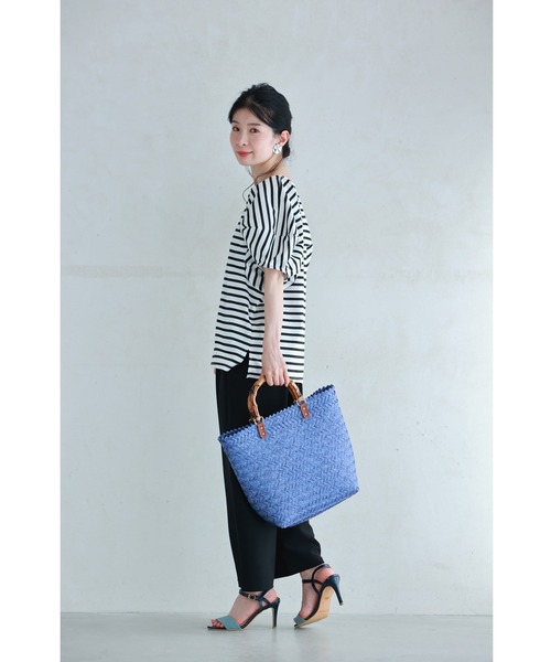 ぽわんと風船パフスリーブのボーダーカットソートップス(Tシャツ/カットソー)|CAWAII(カワイイ) ぽわんと風船パフスリーブのボーダーカットソートップス(Tシャツ/カットソー)|CAWAII(カワイイ)