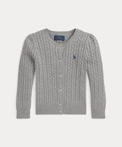 美品 Ralph Lauren ミニケーブル カーディガン ホワイト POLO RALPH LAUREN ポロ ラルフローレン ミニ ケーブル コットン