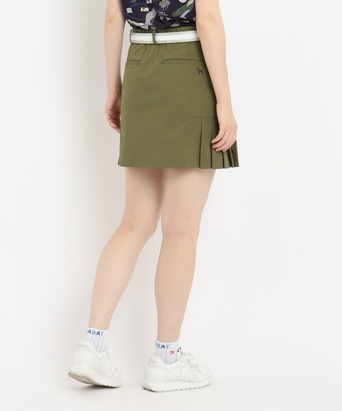 adabat（アダバット）の「◆ウエストゴム サイドプリーツデザイン 台形スカート（スカート・レディース・ネイビー/オリーブ・42/38/40）」の3枚目の写真