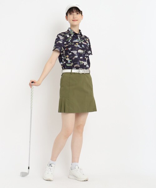 adabat（アダバット）の「◆ウエストゴム サイドプリーツデザイン 台形スカート（スカート・レディース・ネイビー/オリーブ・42/38/40）」の5枚目の写真