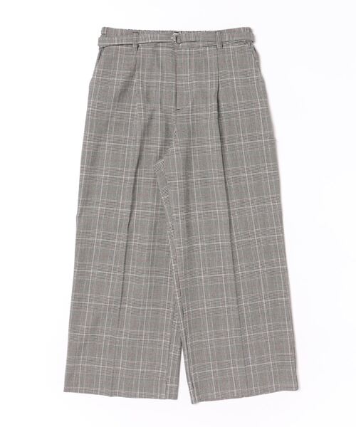 BELLUNA PLUS(ベルーナ)の「サマ見え(W)ベルト付ワイドパンツ61丈(その他パンツ・レディース・ブラック/ブラウン系/テラコッタ/チャコール/チェック・SMALL/MEDIUM/LARGE/X-LARGE)」の5枚目の写真