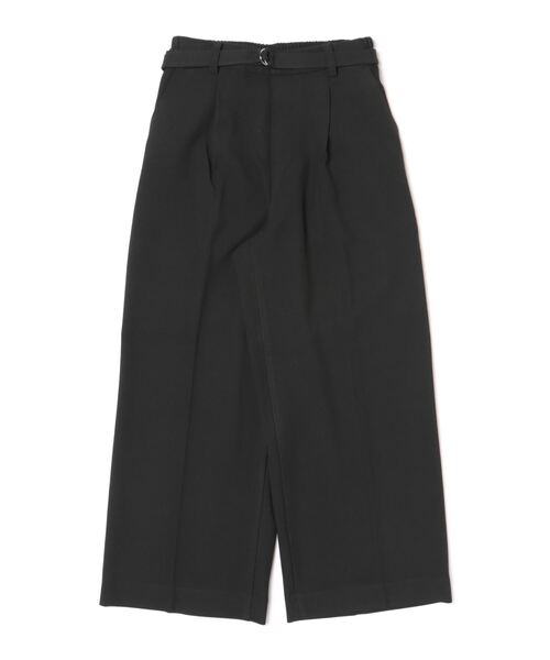 BELLUNA PLUS(ベルーナ)の「サマ見え(W)ベルト付ワイドパンツ61丈(その他パンツ・レディース・ブラック/ブラウン系/テラコッタ/チャコール/チェック・SMALL/MEDIUM/LARGE/X-LARGE)」の1枚目の写真