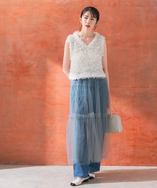 ★美品◆アーバンリサーチロッソ◆バックボリューム切替ニット URBAN RESEARCH ROSSO WOMEN（アーバンリサーチ ロッソ）の