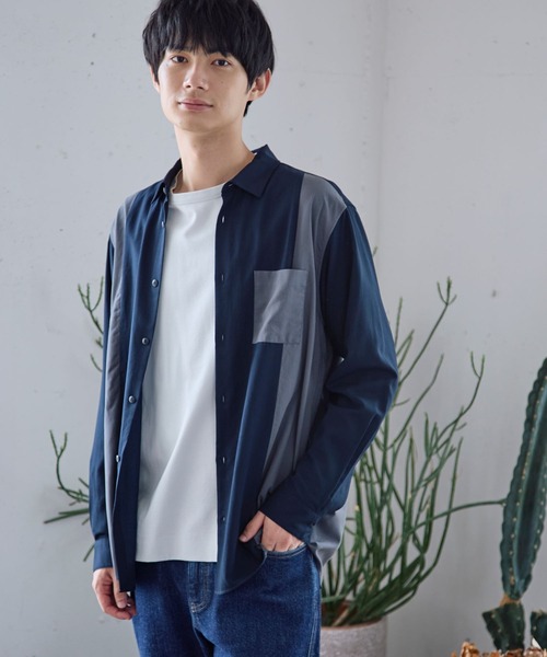 GLOBAL WORK(グローバルワーク)の「サラサマキリカエシャツ/136262(シャツ/ブラウス・メンズ・ネイビー/ブルー・SMALL/MEDIUM/LARGE/X-LARGE)」の18枚目の写真