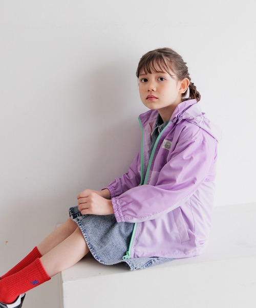 BAYFLOW（ベイフロー）の「★雨にも強い！撥水マウンテンパーカー(KIDS)（マウンテンパーカー・キッズ・ブルー/ブラック/サックスブルー/グリーン/ベージュ/ラベンダー/イエロー/ライトブルー・110cm/120cm/130cm/140cm/150cm）」の7枚目の写真
