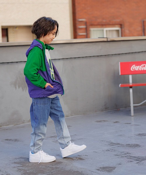 BAYFLOW（ベイフロー）の「★雨にも強い！撥水マウンテンパーカー(KIDS)（マウンテンパーカー・キッズ・ブルー/ブラック/サックスブルー/グリーン/ベージュ/ラベンダー/イエロー/ライトブルー・110cm/120cm/130cm/140cm/150cm）」の21枚目の写真