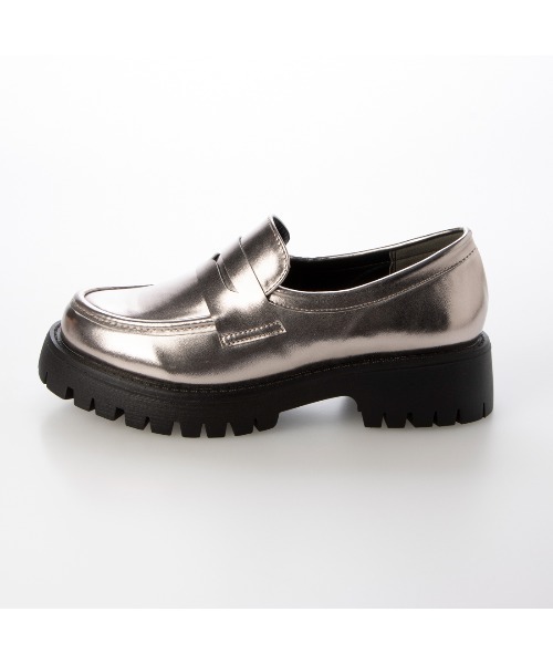 noyau（ノヤウ）の「厚底ソールローファー（ローファー・レディース・ライトブラック/ブラック/シルバー・S/M/L/LL）」の4枚目の写真