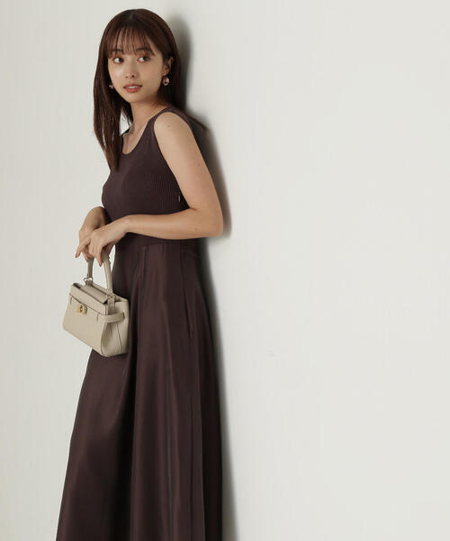 PROPORTION BODY DRESSING（プロポーションボディドレッシング）の「ニットドッキングシアーワンピース / 1214240507（ワンピース・レディース・グリーン/ブラウン/ピンク・MEDIUM/SMALL）」の15枚目の写真