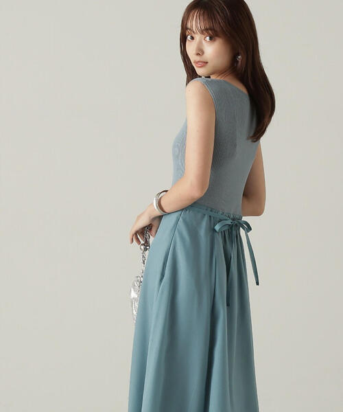 PROPORTION BODY DRESSING（プロポーションボディドレッシング）の「ニットドッキングシアーワンピース / 1214240507（ワンピース・レディース・グリーン/ブラウン/ピンク・MEDIUM/SMALL）」の19枚目の写真