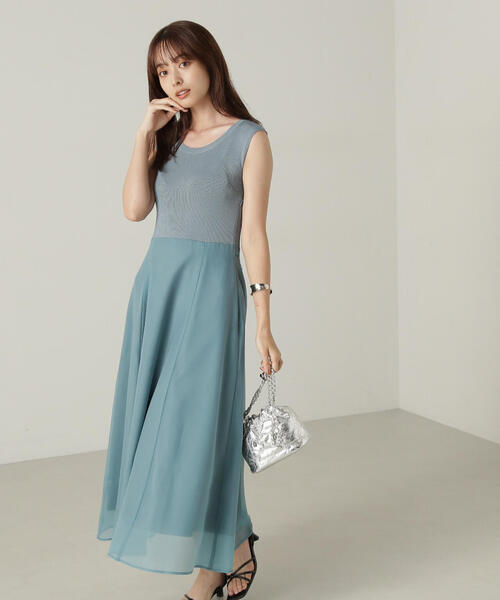 PROPORTION BODY DRESSING（プロポーションボディドレッシング）の「ニットドッキングシアーワンピース / 1214240507（ワンピース・レディース・グリーン/ブラウン/ピンク・MEDIUM/SMALL）」の20枚目の写真