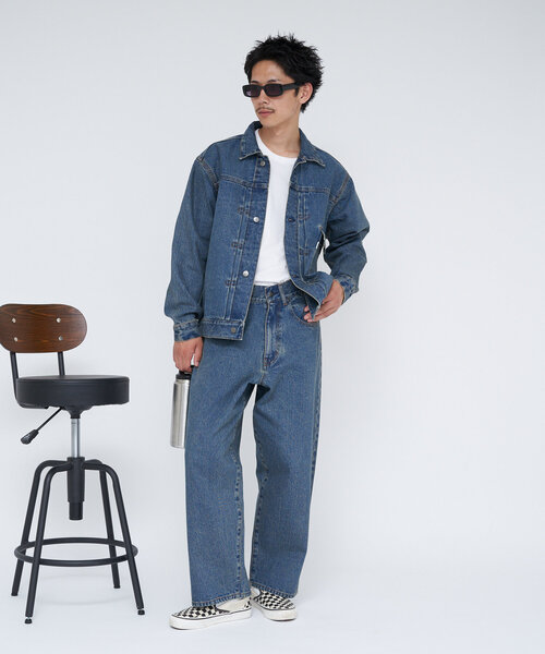 CONES BOSS（コーンズボス）の「【CONESBOSS/コーンズボス】ワイドストレートデニムパンツ（デニムパンツ・メンズ・ブラウン/インディゴブルー/ブルー・MEDIUM/SMALL）」の13枚目の写真