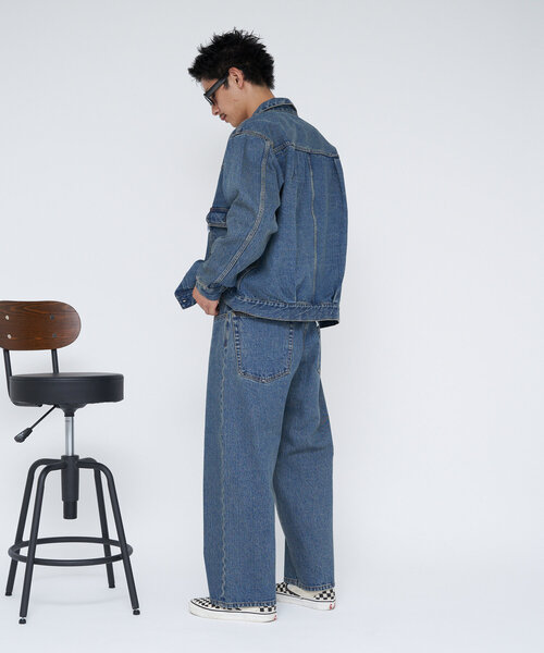 CONES BOSS（コーンズボス）の「【CONESBOSS/コーンズボス】ワイドストレートデニムパンツ（デニムパンツ・メンズ・ブラウン/インディゴブルー/ブルー・MEDIUM/SMALL）」の11枚目の写真