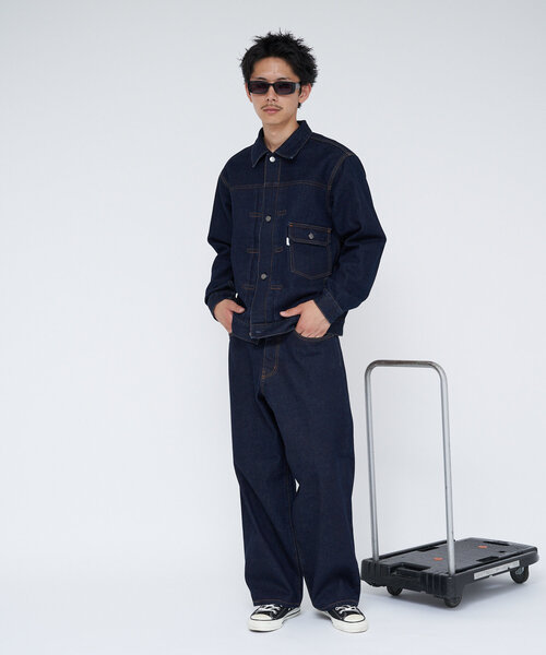 CONES BOSS（コーンズボス）の「【CONESBOSS/コーンズボス】ワイドストレートデニムパンツ（デニムパンツ・メンズ・ブラウン/インディゴブルー/ブルー・MEDIUM/SMALL）」の6枚目の写真