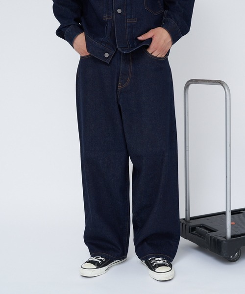 CONES BOSS（コーンズボス）の「【CONESBOSS/コーンズボス】ワイドストレートデニムパンツ（デニムパンツ・メンズ・ブラウン/インディゴブルー/ブルー・MEDIUM/SMALL）」の3枚目の写真