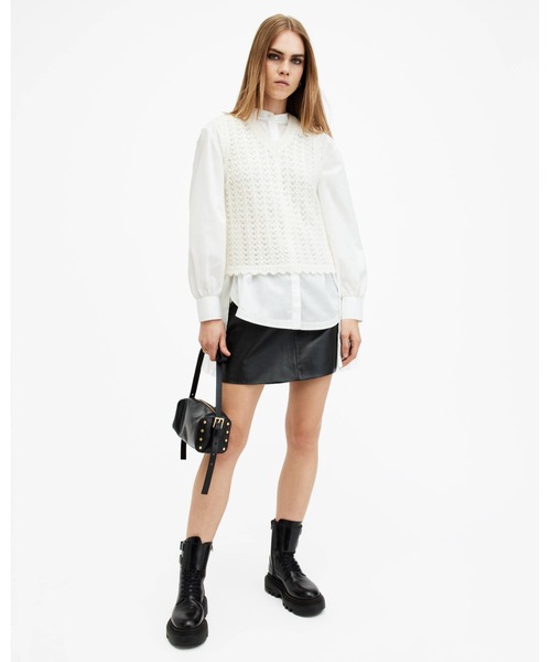 PERCY PLEATED RELAXED FIT SHIRT | PERCY プリーツ リラックス フィット シャツ（シャツ/ブラウス）｜ALLSAINTS（オールセインツ）