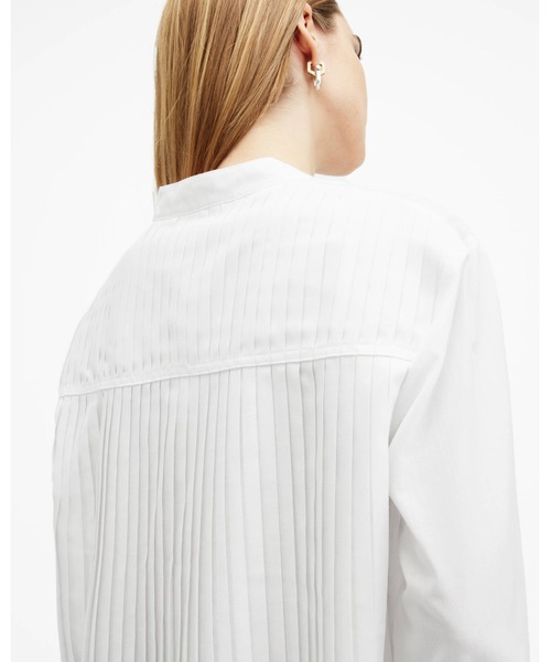 PERCY PLEATED RELAXED FIT SHIRT | PERCY プリーツ リラックス フィット シャツ（シャツ/ブラウス）｜ALLSAINTS（オールセインツ）