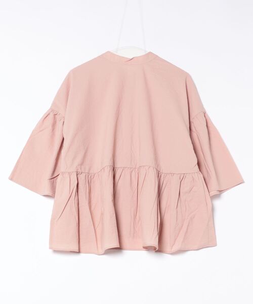 LOWRYS FARM(ローリーズファーム)の「バンドカラーフレアスリーブ8S 116611(シャツ/ブラウス・レディース・ブラック/ダークブラウン/ピンク/アイボリー/ブルー・FREE)」の12枚目の写真