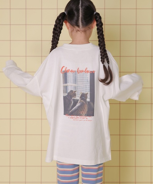 LEPSIM（レプシィム）の「【KIDS】アニマルフォトロンT　149240（Tシャツ/カットソー・キッズ・チャコールグレー/オフホワイト・140/120）」の4枚目の写真