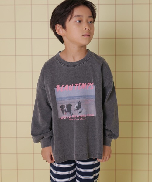 LEPSIM（レプシィム）の「【KIDS】アニマルフォトロンT　149240（Tシャツ/カットソー・キッズ・チャコールグレー/オフホワイト・140/120）」の8枚目の写真