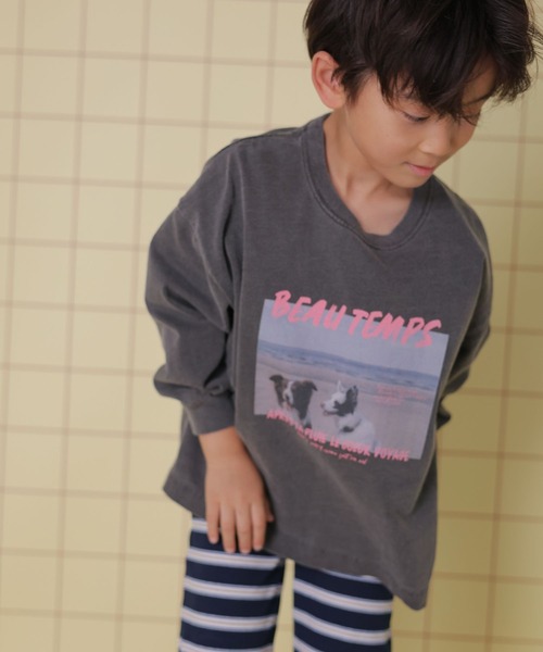 LEPSIM（レプシィム）の「【KIDS】アニマルフォトロンT　149240（Tシャツ/カットソー・キッズ・チャコールグレー/オフホワイト・140/120）」の9枚目の写真