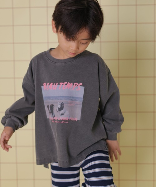 LEPSIM（レプシィム）の「【KIDS】アニマルフォトロンT　149240（Tシャツ/カットソー・キッズ・チャコールグレー/オフホワイト・140/120）」の10枚目の写真