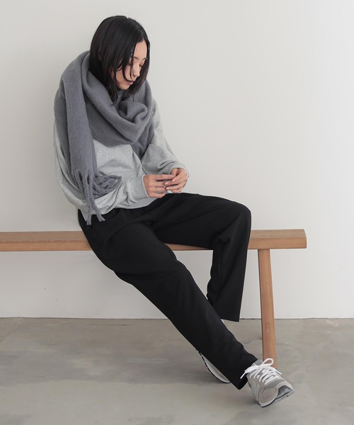 n'OrLABEL（ノアールレーベル）の「カットジョーゼットタックテーパードパンツ（スラックス・レディース・グレー/ブラウン/ブラック・1/2）」の19枚目の写真