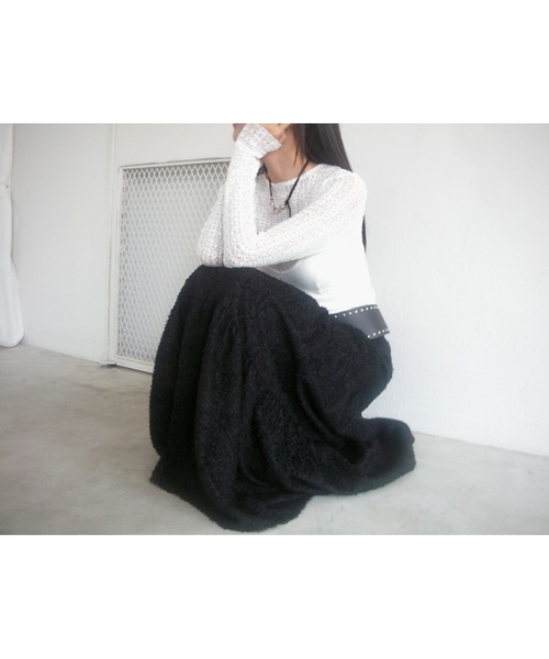 Didot.showroom(ディドット ショールーム)の「【DIDOT.】ファーフレアスカート(スカート・レディース・ブラック/アイボリー・FREE)」の10枚目の写真