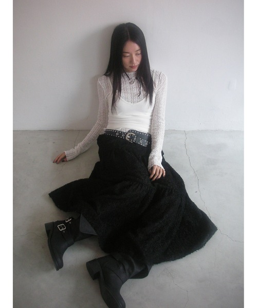 Didot.showroom(ディドット ショールーム)の「【DIDOT.】ファーフレアスカート(スカート・レディース・ブラック/アイボリー・FREE)」の11枚目の写真