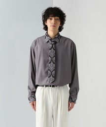 HARE | ジャガードネクタイツキシャツLS(HARE)(シャツ/ブラウス)